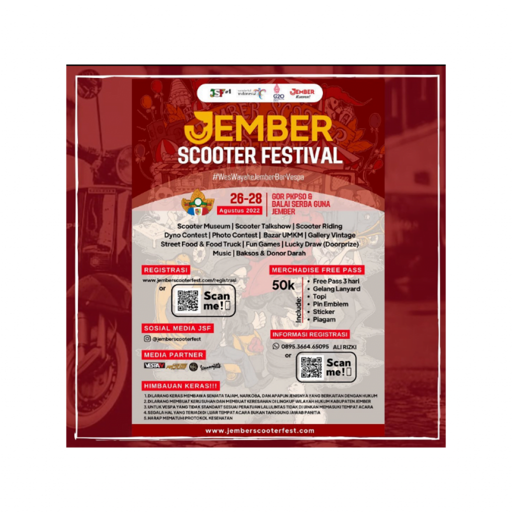 Poster Jember Scooter Festival.