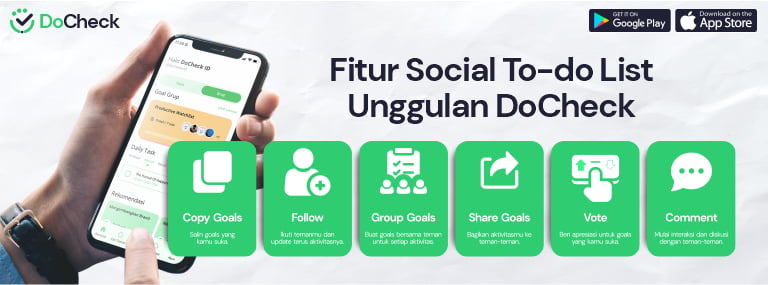 Fitur-fitur social to do list app DoCheck